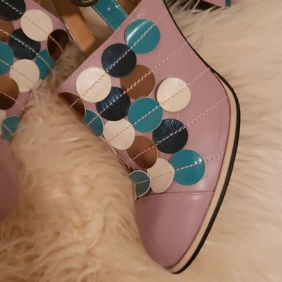 𝅺john Fluevog ATTIC TZIPORAH SLINGBACK WITH APPLIQUÉ size 11 - Picture 3 of 12